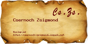 Csernoch Zsigmond névjegykártya