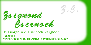 zsigmond csernoch business card